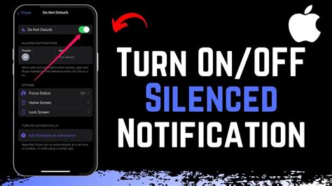 Turn off “Notifications Silenced” on iPhone